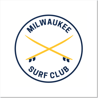 Vintage Milwaukee Wisconsin Surf Club Posters and Art